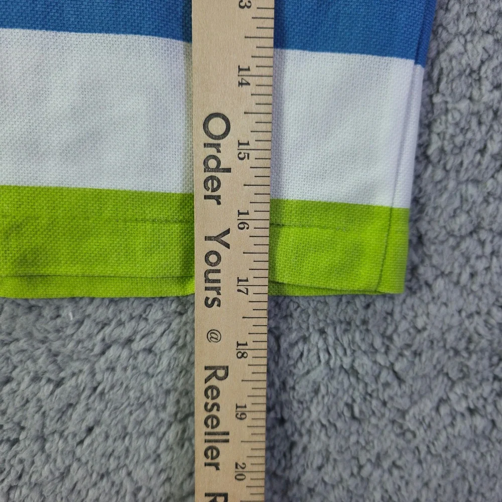 Ocean Pacific Kids Large Short Sleeve Striped T-Shirt Blue Green White NWT USA